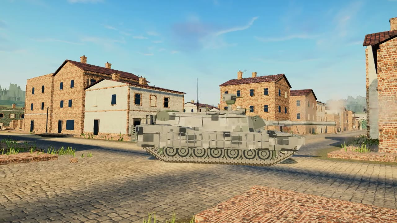 Tank in the urban renderer