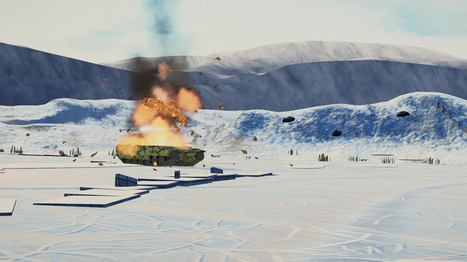 Winter armored battle