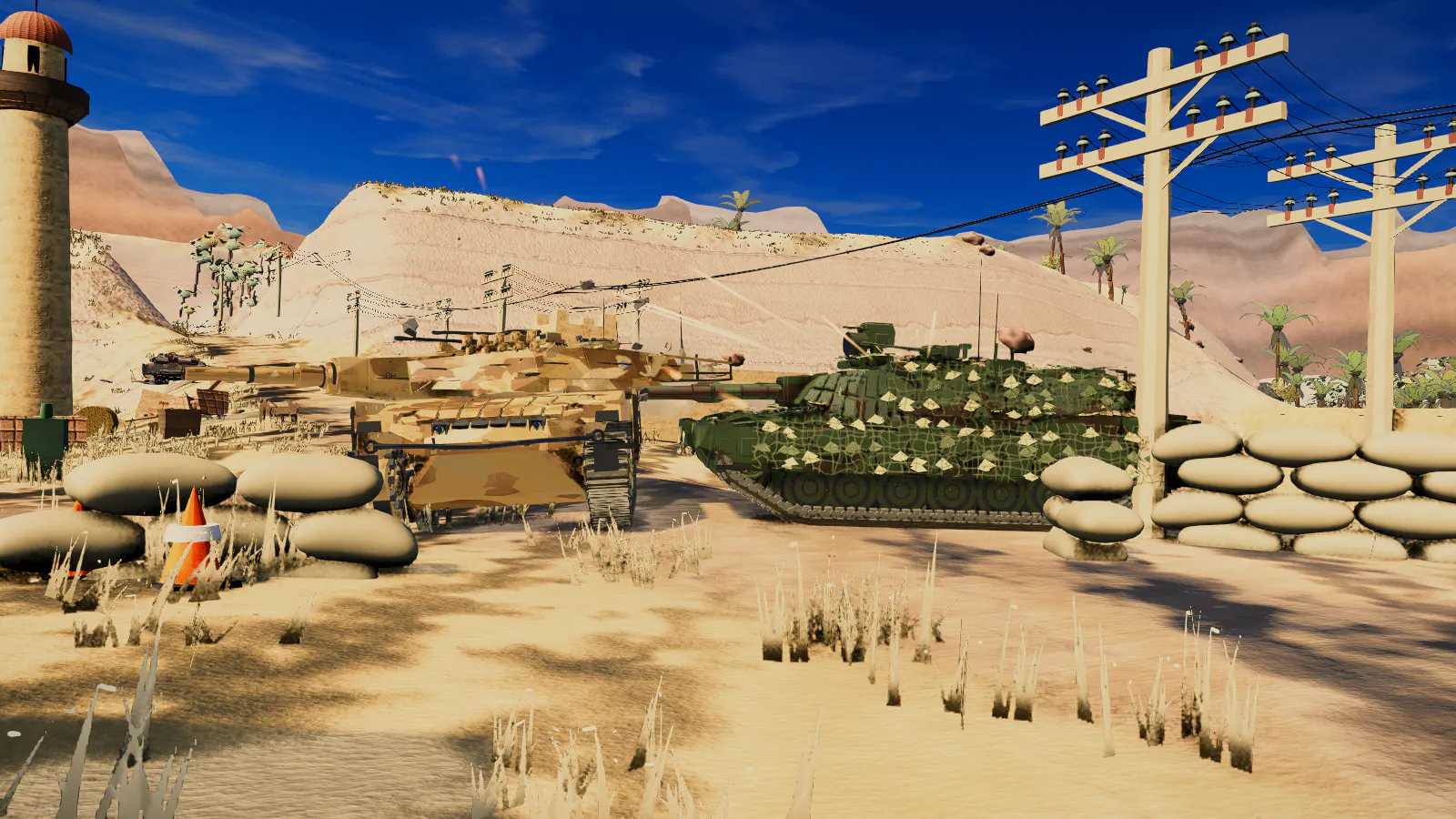 Desert armored battle