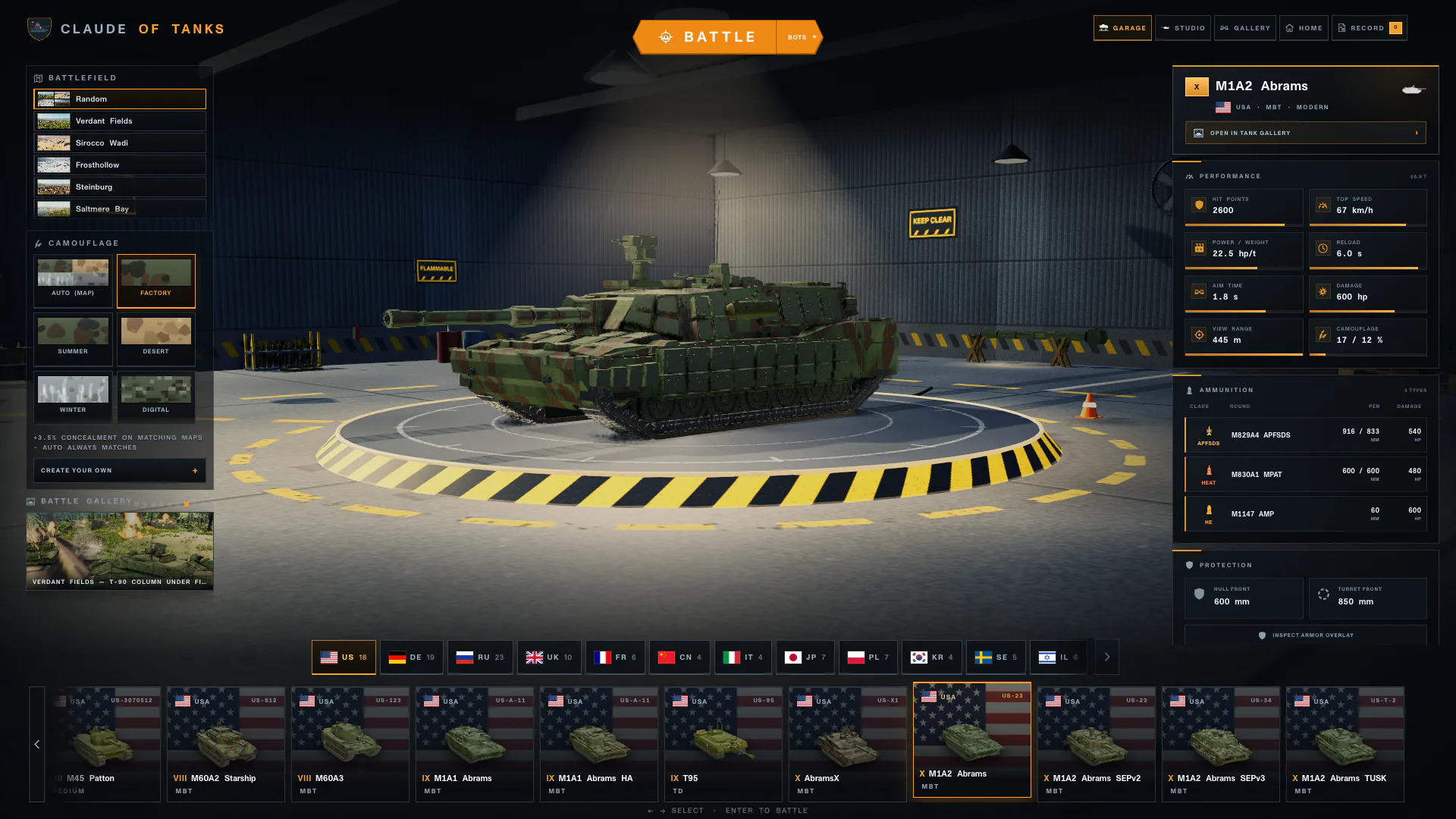 Current garage interface