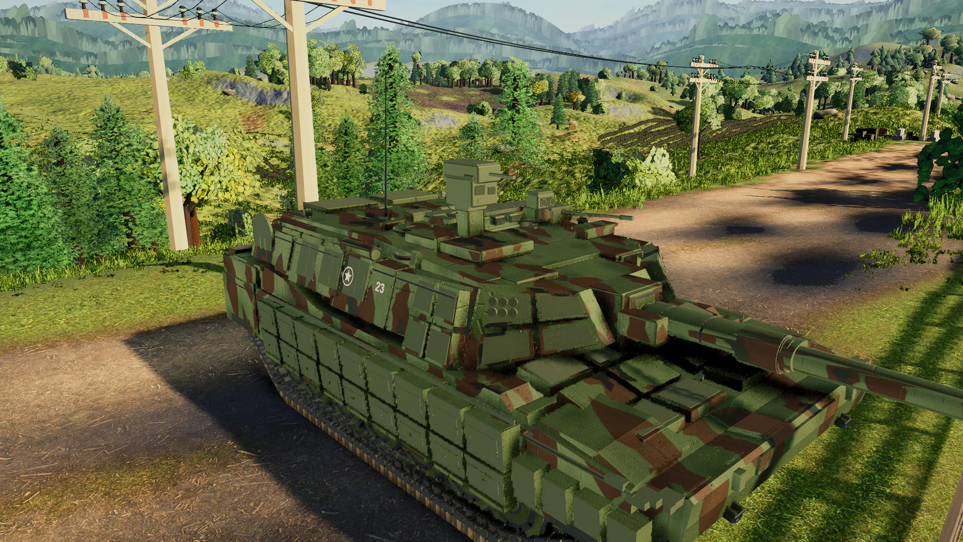 Close view of a current first-party tank rig
