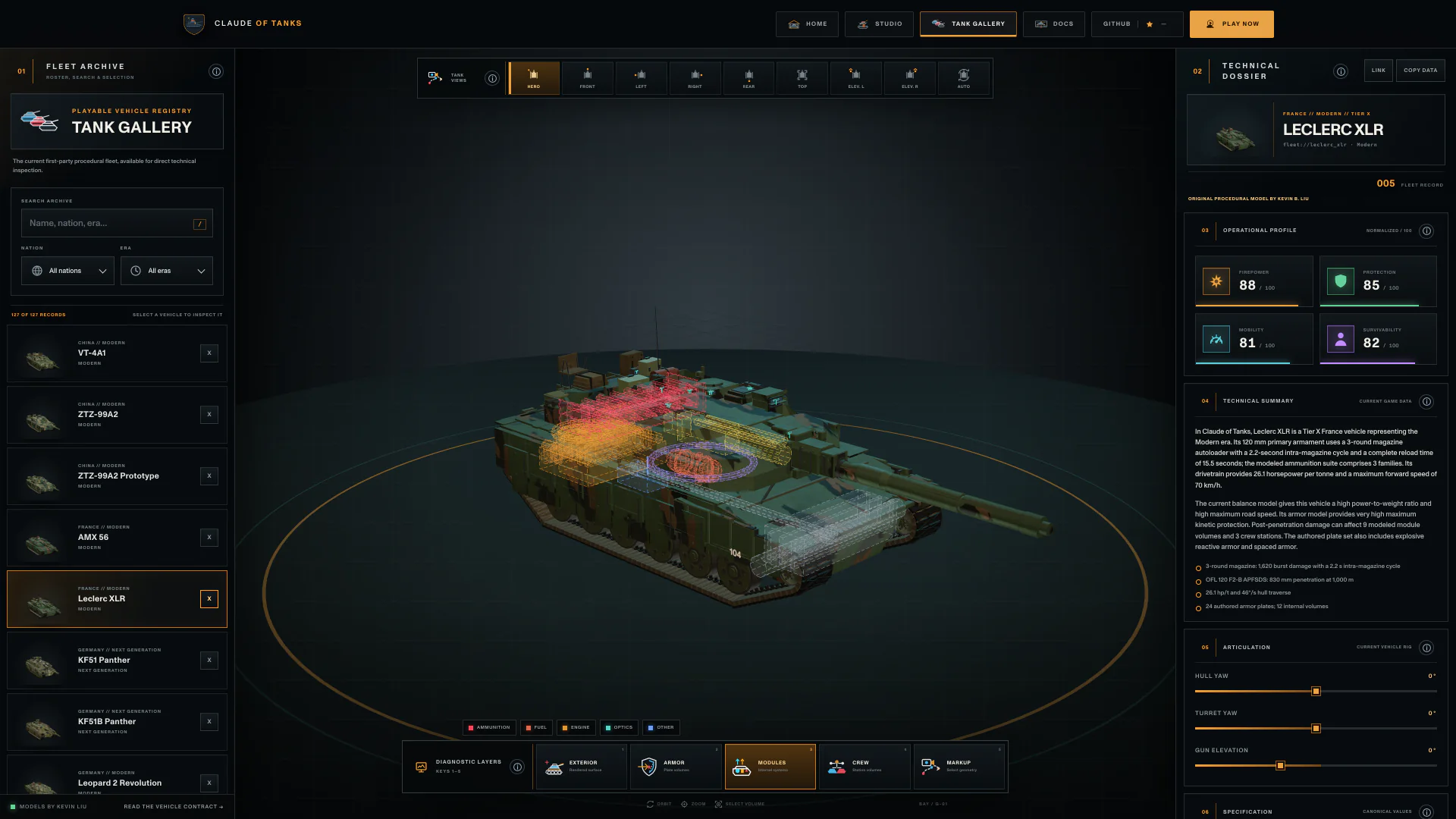 Leclerc XLR module layout in the current Tank Gallery