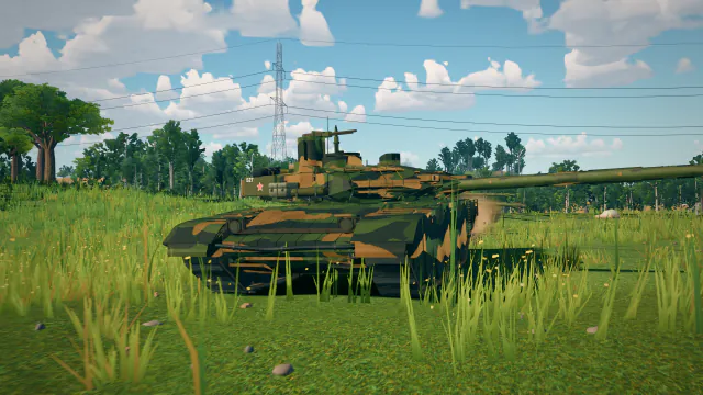一支 T-90M 纵队沿乡间公路驶入战斗