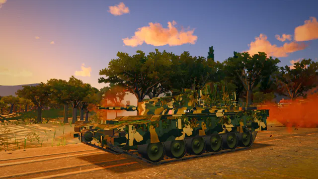 日落时分，一辆 Type 90A 在神盾渡口击毁一辆 T-72B
