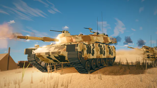 一辆 Merkava Mk 3D 在日痕绿洲开火