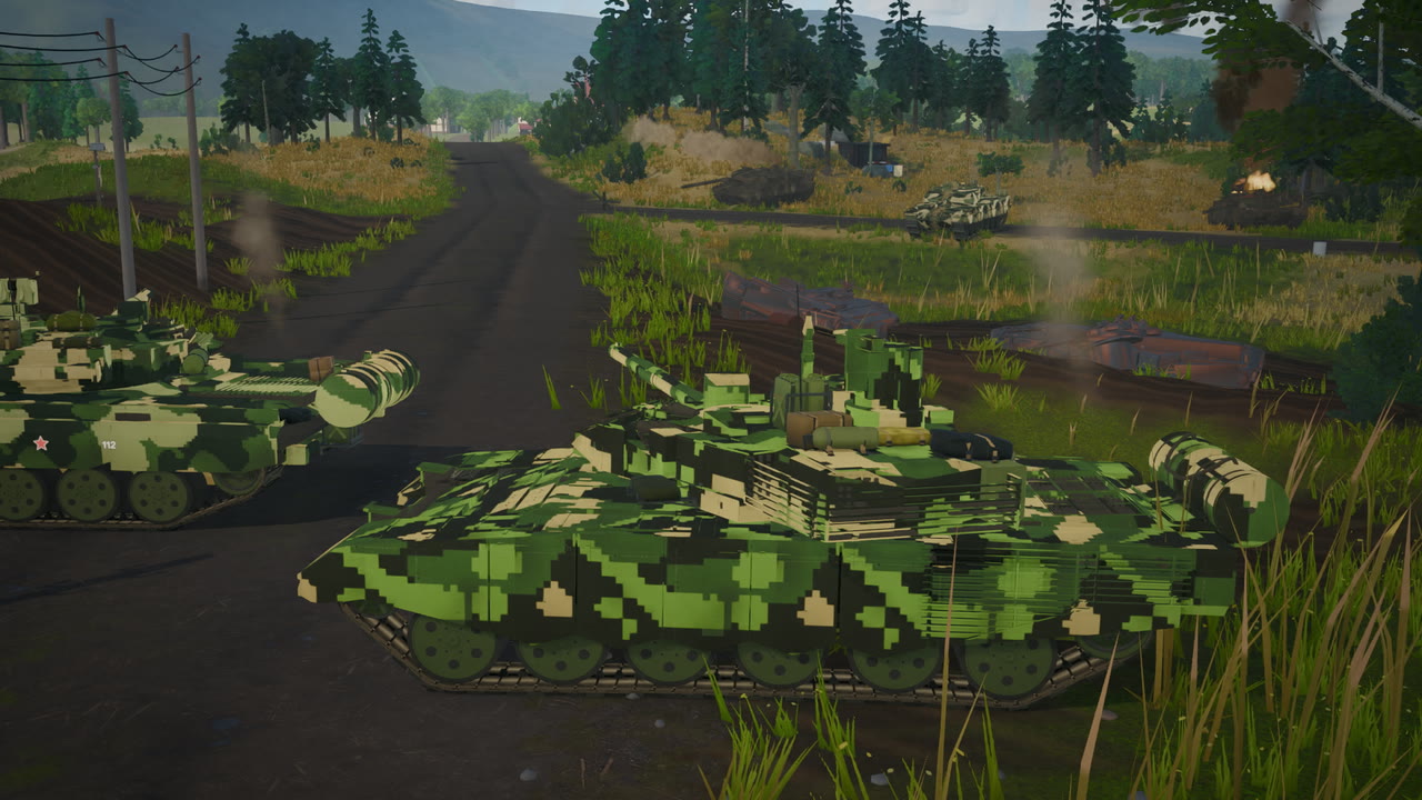 边疆盆地，白天：T-90M 对 Leopard 2A6